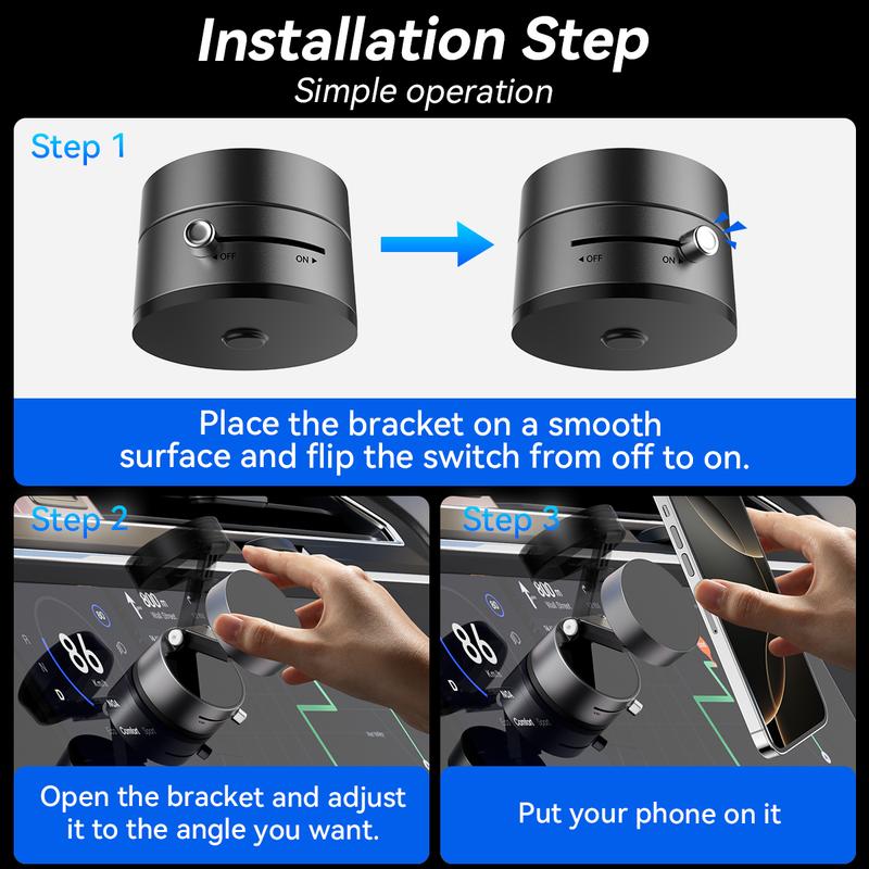 Vacuum Magnetic Suction Phone Holder