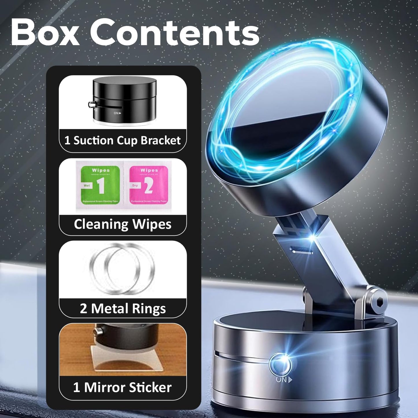 Vacuum Magnetic Suction Phone Holder