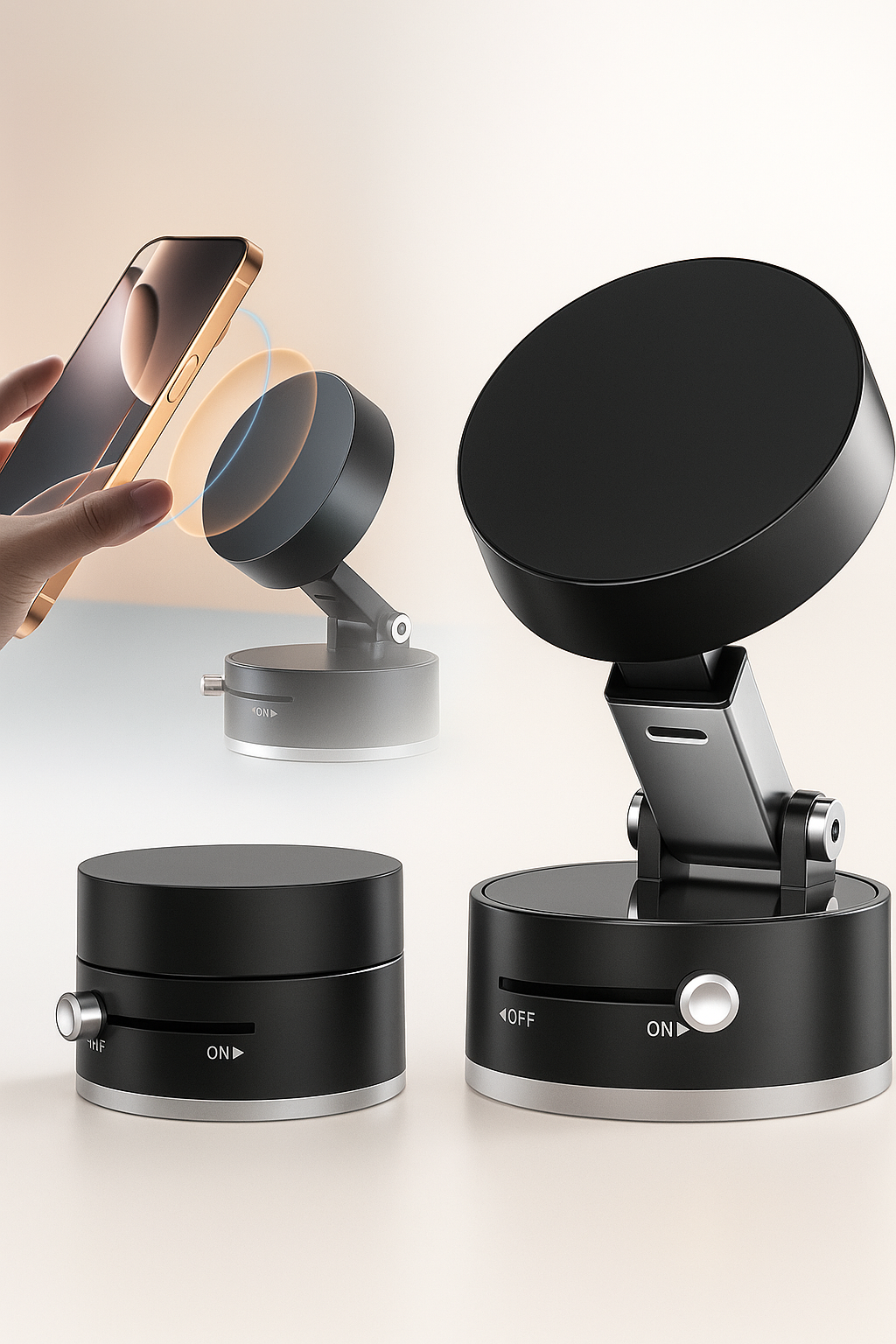 Vacuum Magnetic Suction Phone Holder